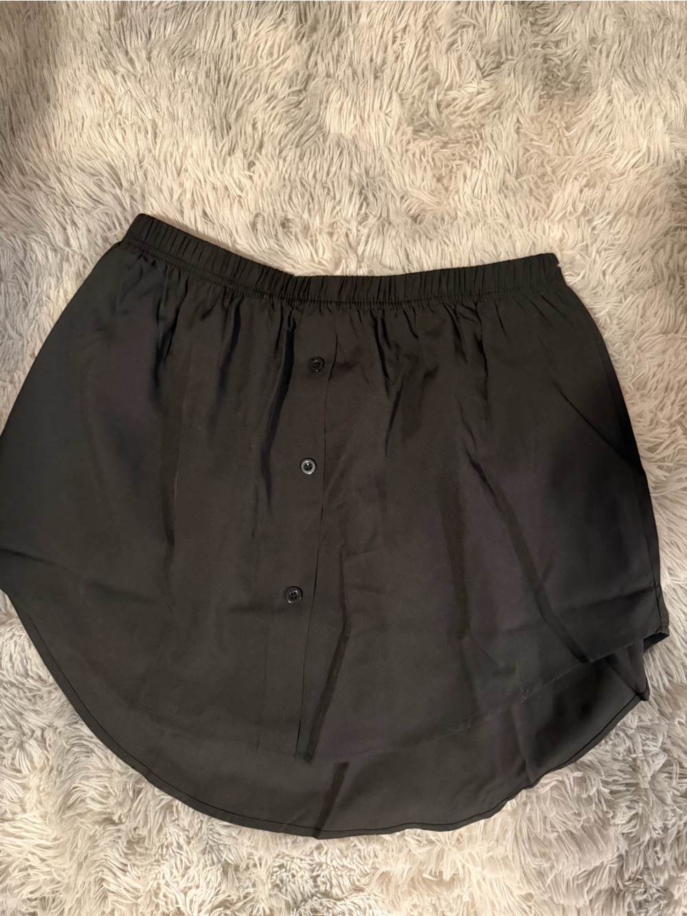 Black Button-Front Half Slip Extender